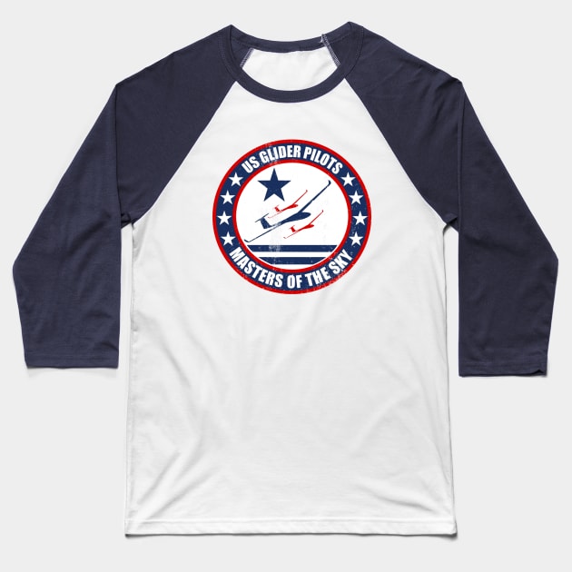 US Glider Pilots (distressed) Baseball T-Shirt by TCP